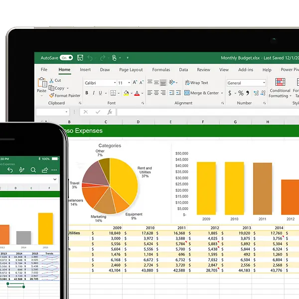 Excel estructura de costos