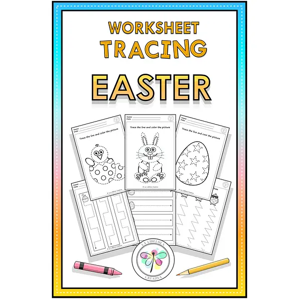 Worksheets Tracing Activities Easter Spring Cut Color Rabbit