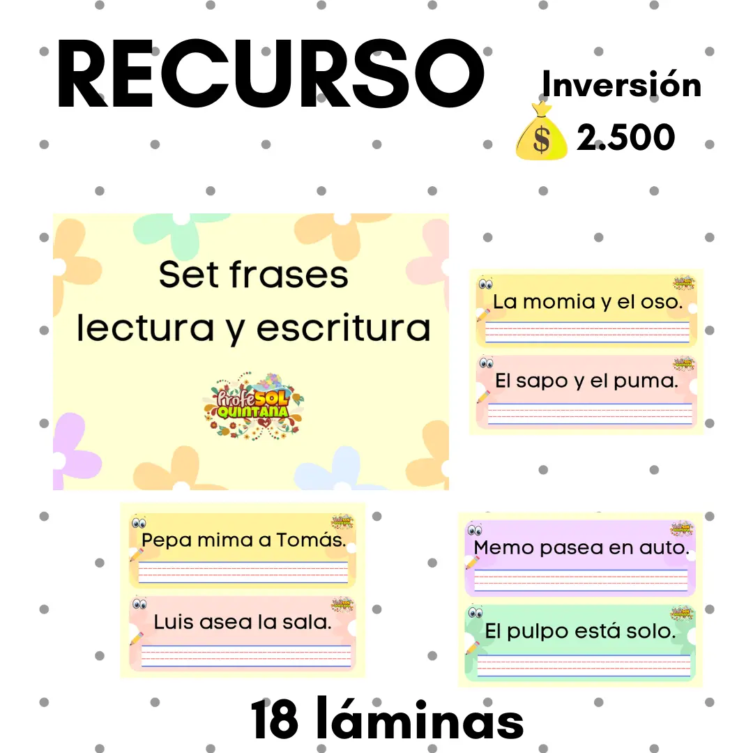 SET FRASES LECTURA Y ESCRITURA 1