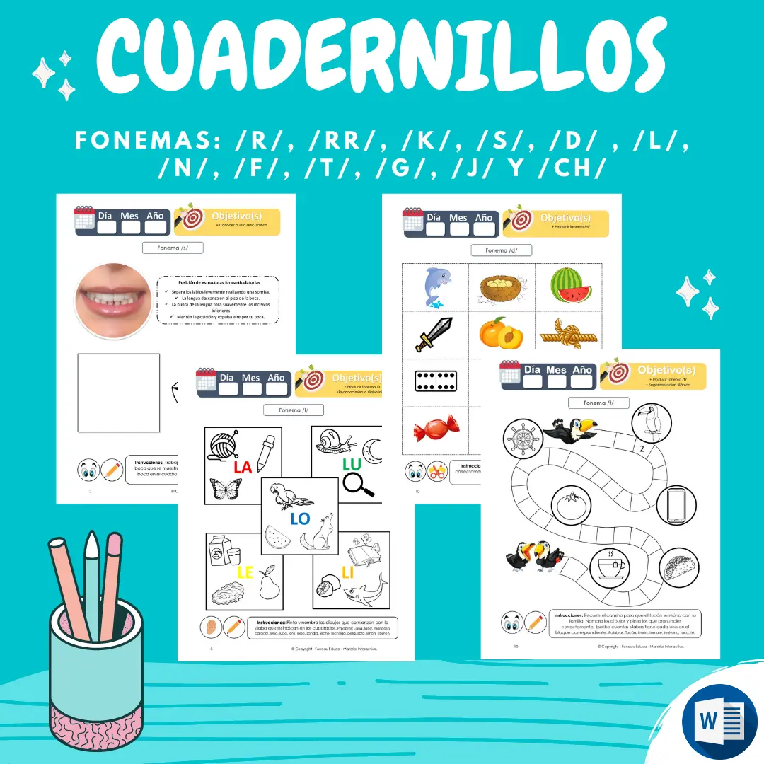 PACK: Cuadernillos Fonemas