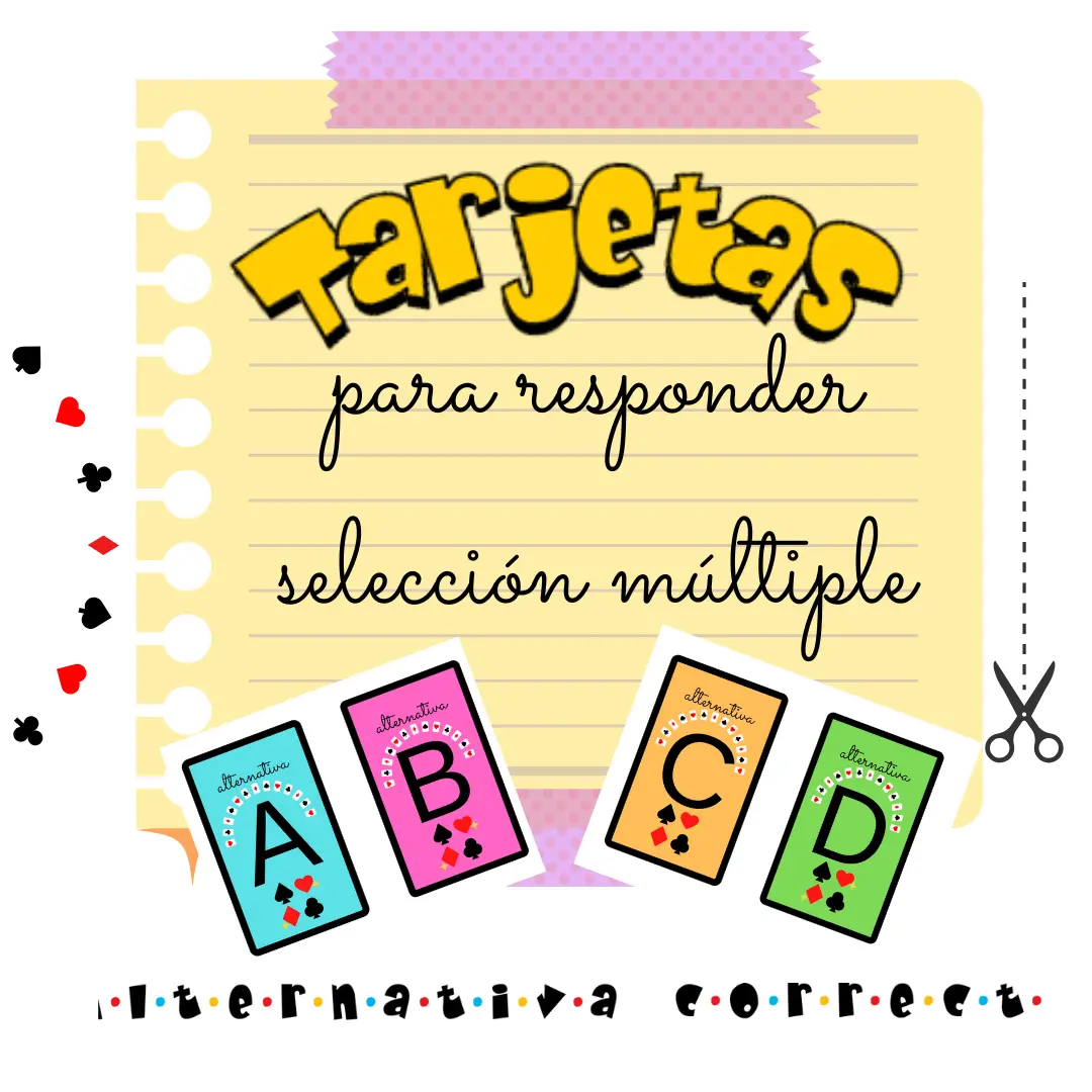 PDF IMPRIMIBLE y PPT editable tarjetas selección múltiple