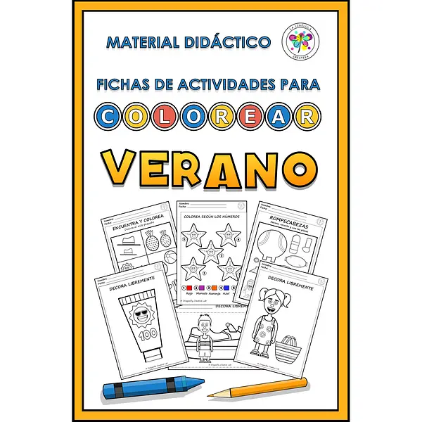 Spanish Woksheets Coloring Activities Summer Hojas Actividades Colorear Verano
