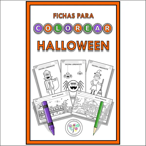 Spanish Worksheets Coloring Halloween Fichas Colorear Halloween Día de brujas