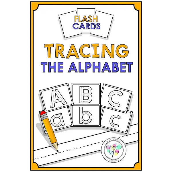 Flash cards Tracing Alphabet Lower Capital Letters Writing ABC Practice