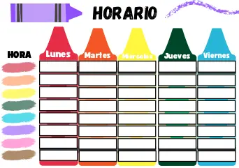 Horario escolar crayola