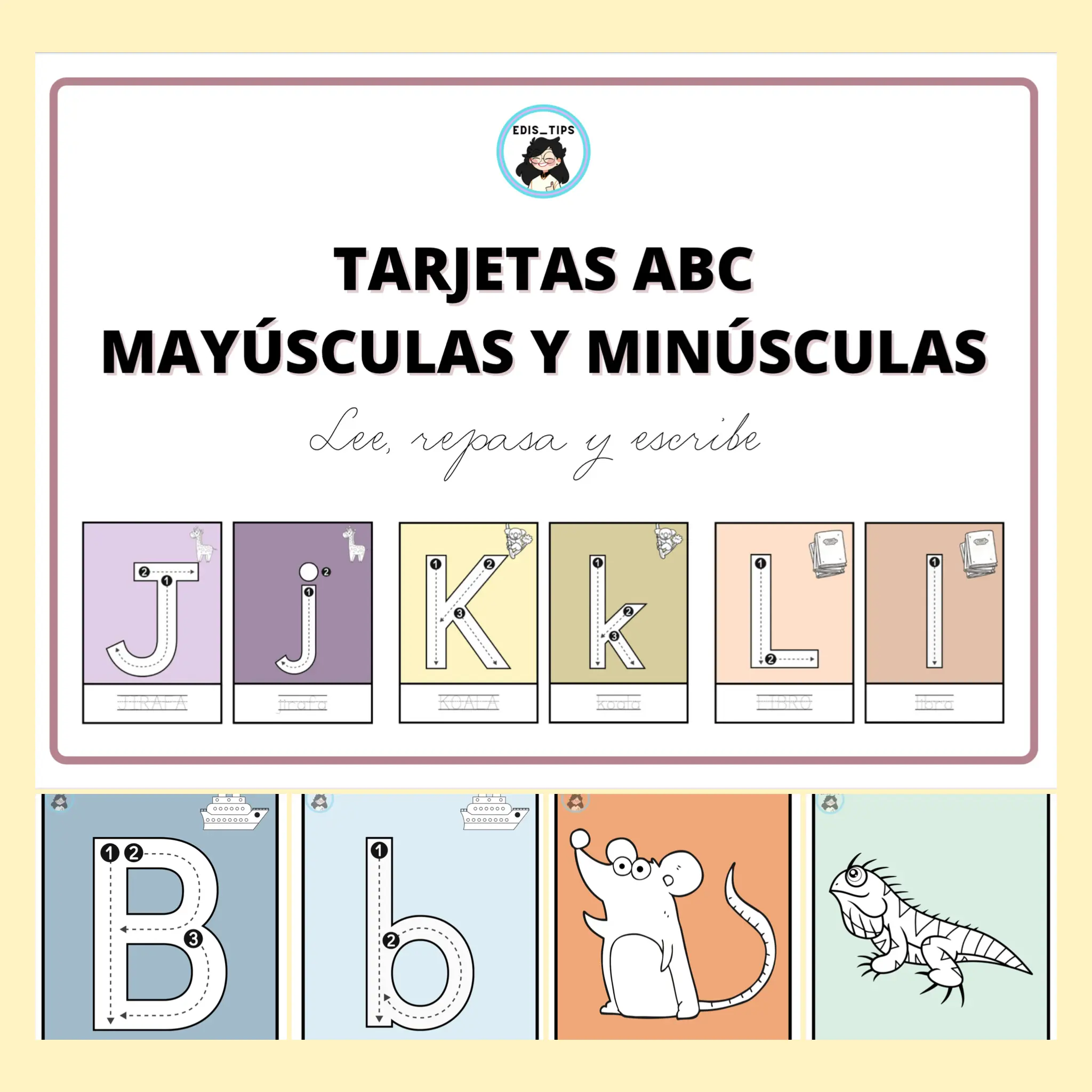 TARJETAS ABC - ESCRIBE Y JUEGA GRATIS