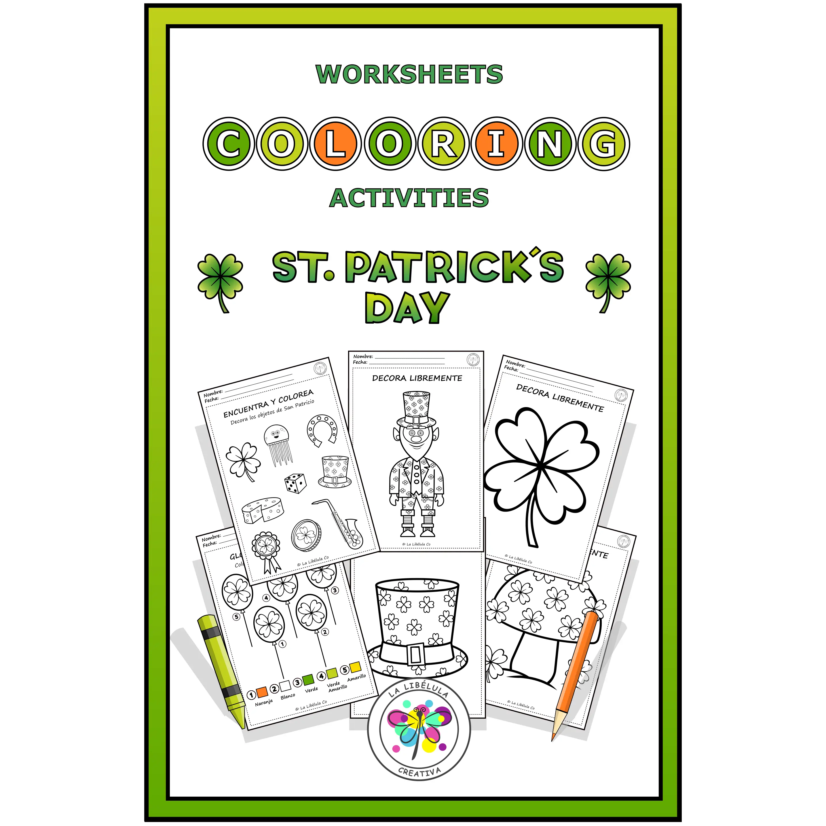 Worksheets Coloring Activities Saint Patrick's Day March