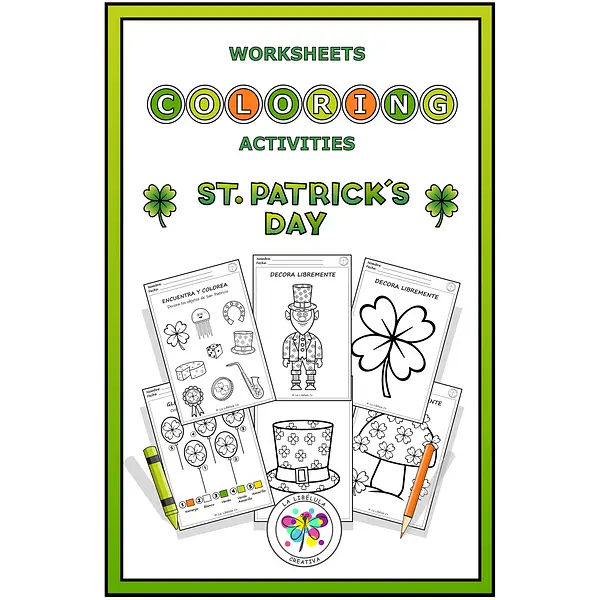 Worksheets Coloring Activities Saint Patrick's Day March