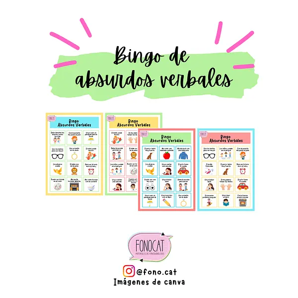 Bingo de absurdos verbales