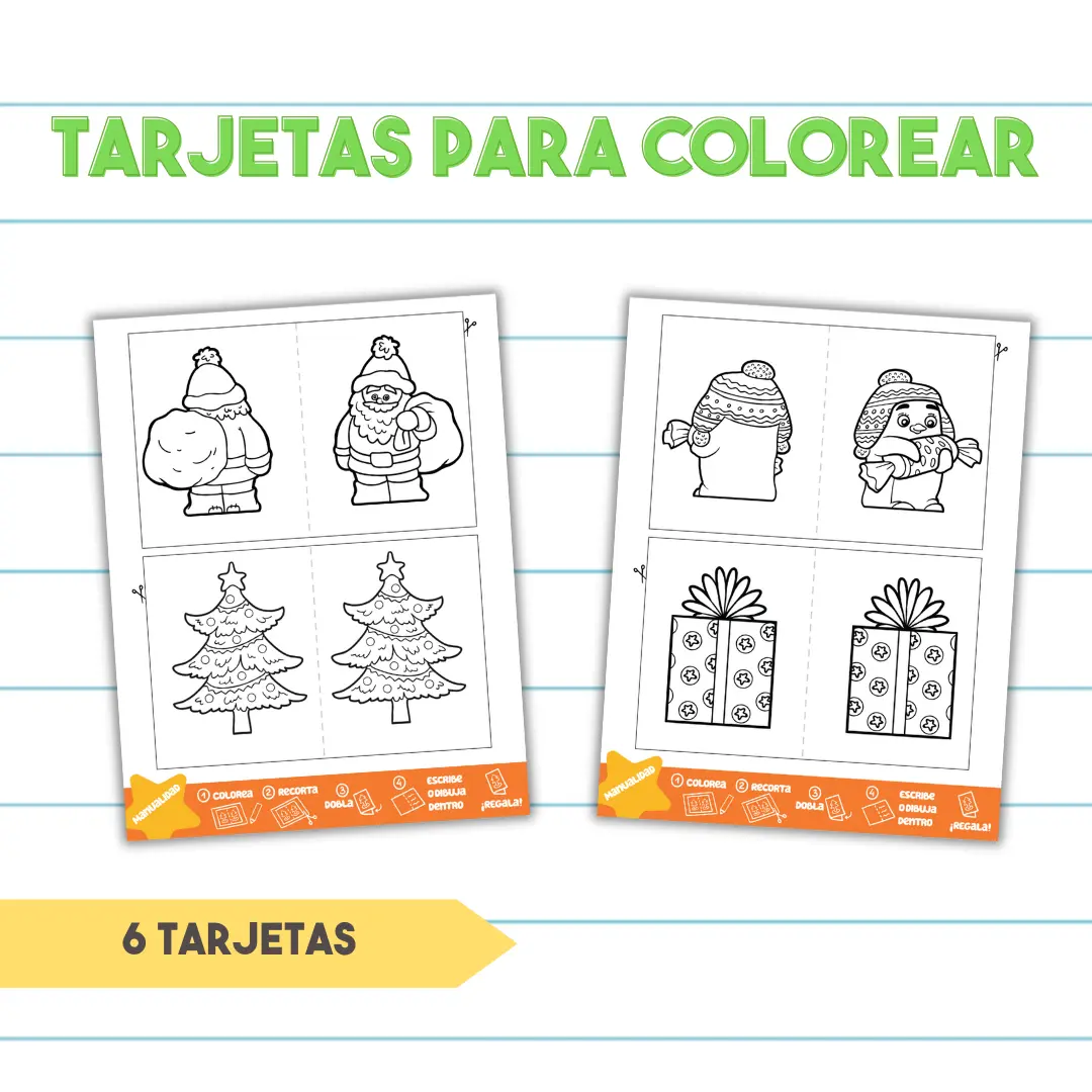 Tarjetas De Navidad Para Regalar - PDF Imprimible