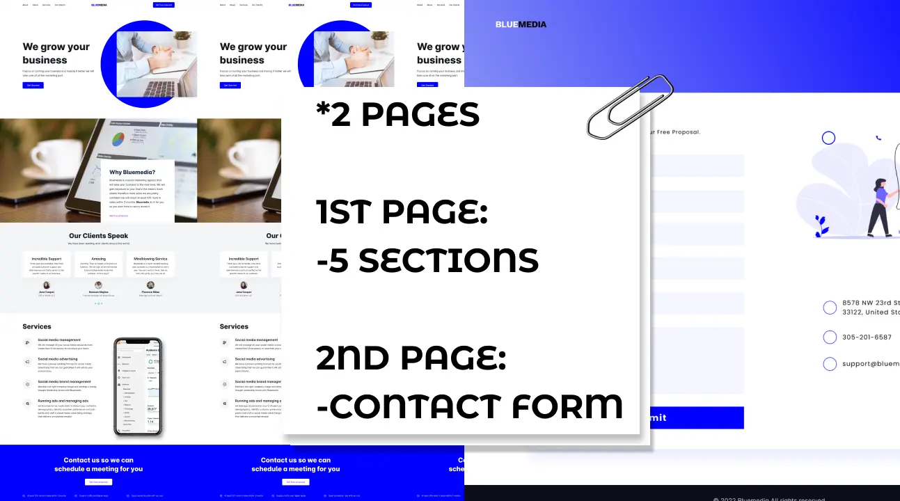 Bluemedia Agency SMMA Website design