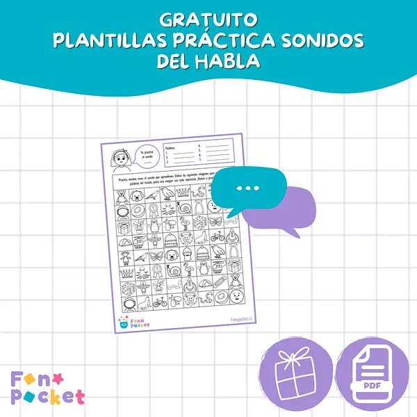 Plantillas imprimibles para apoyar la práctica de los sonidos del habla