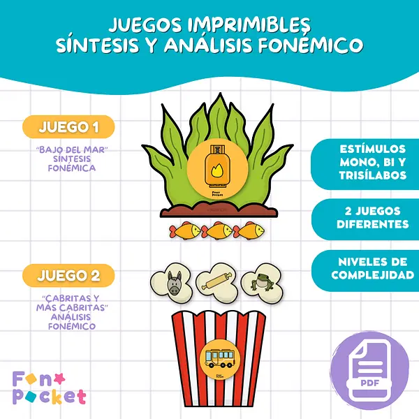 Juegos síntesis y análisis fonémico