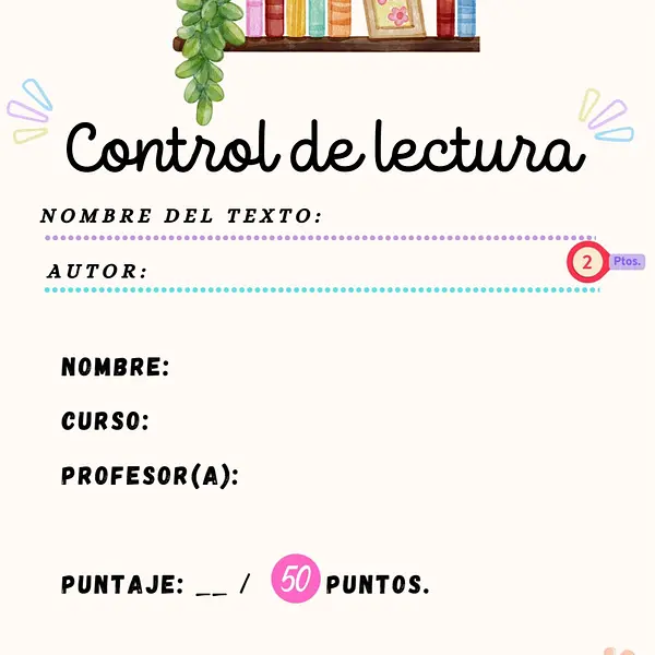 BASE CUADERNILLO CONTROL DE LECTURA LÚDICO Y GENÉRICO