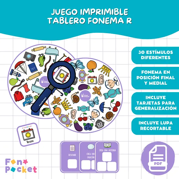 Juego tablero fonema /r/