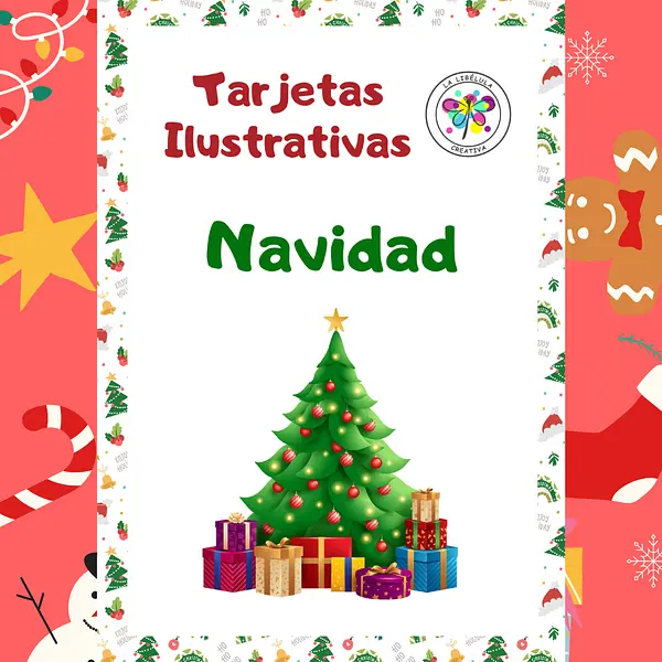 Spanish Flash Cards Christmas Tarjetas Ilustrativas Navidad Diciembre Color