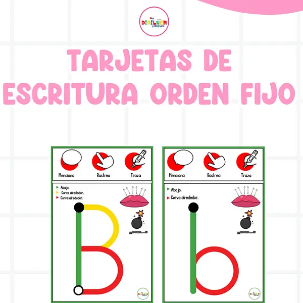 Tarjetas de escritura orden fijo