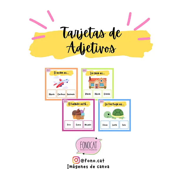 Tarjetas de Adjetivos Calificativos (2)