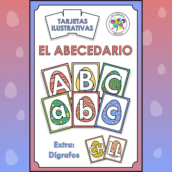 Spanish Flash Cards Alphabet ABC Easter Eggs Tarjetas Abecedario Pascua Huevos