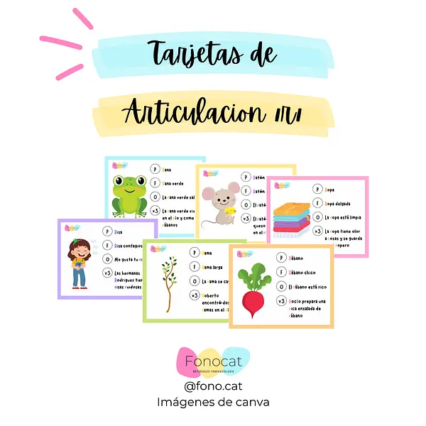 Tarjetas de Articulatión /s/, /r/ y /l/