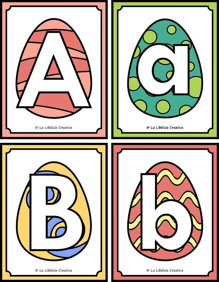 FLASH CARDS ABC ABECEDARIO - HUEVOS - PALETA PASCUA - COLOR Y BLANCO Y NEGRO_g264.png