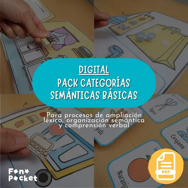 Pack imprimible para trabajar Categorías semánticas básicas