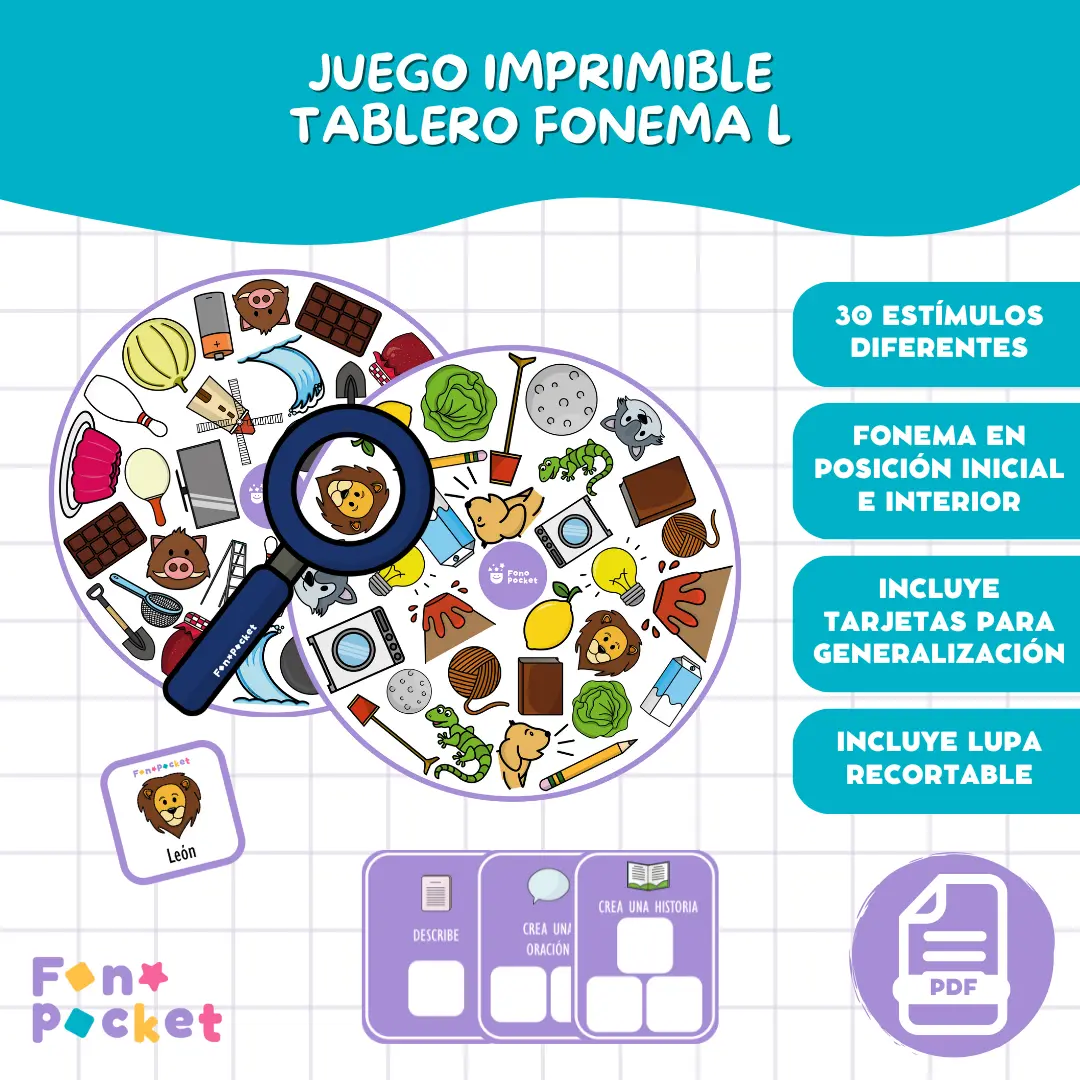 Juego tablero fonema /l/