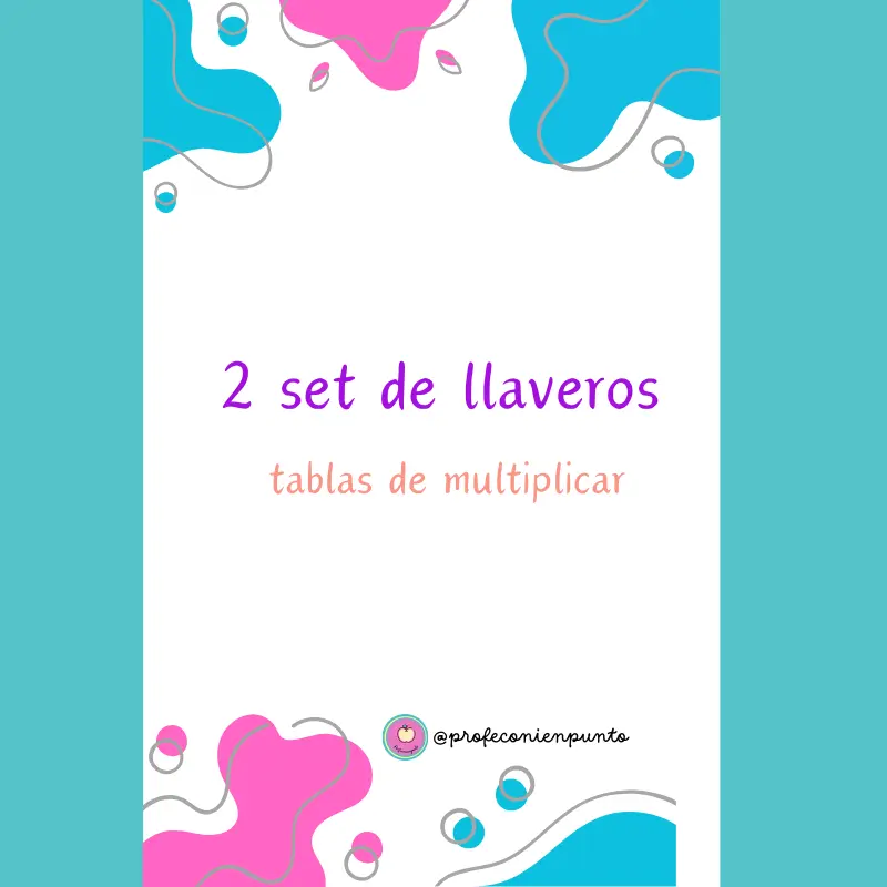 Set de llaveros: Tablas de multiplicar