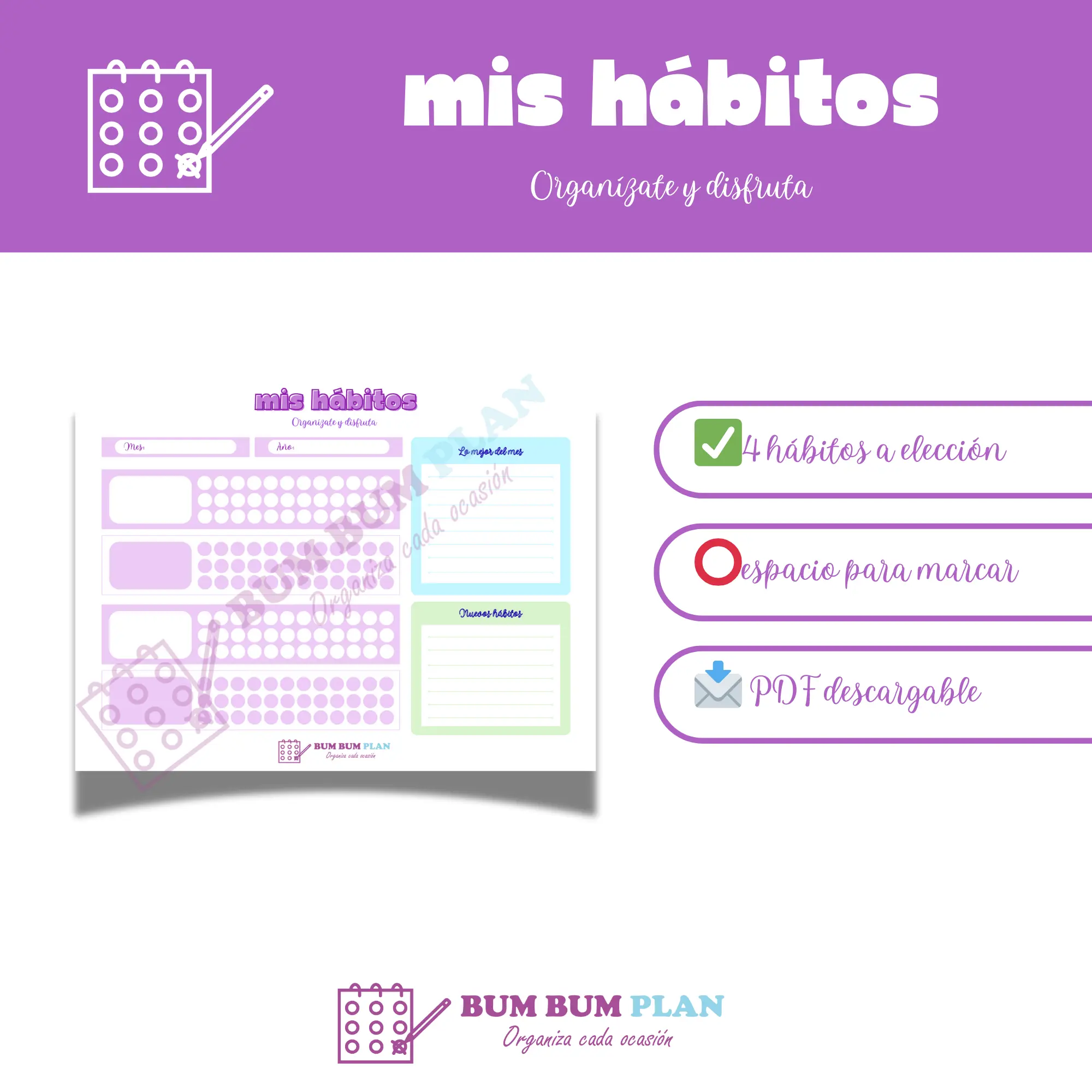 Mis hábitos: organízate y disfruta
