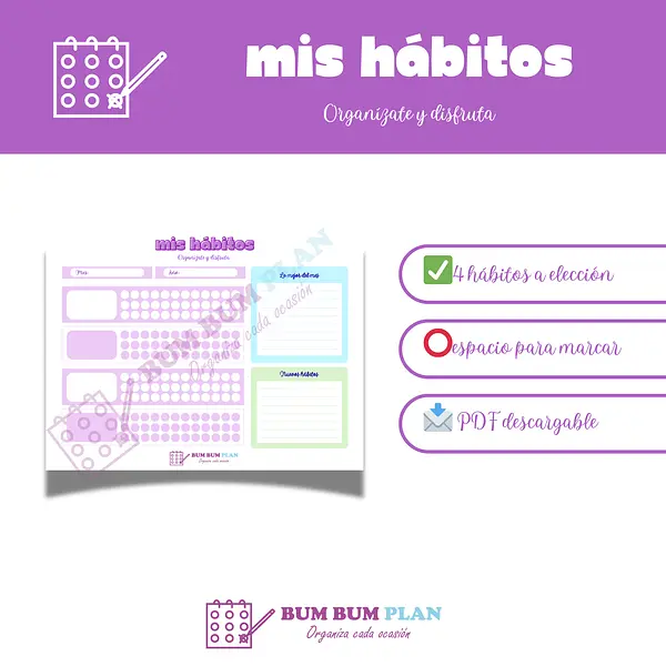 Mis hábitos: organízate y disfruta