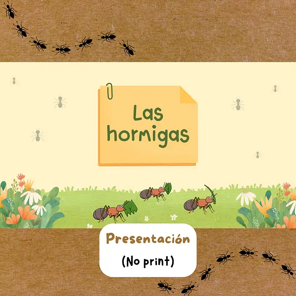 Spanish Learn about Ants Life PPT Animals Aprendamos Hormigas Animales No Print