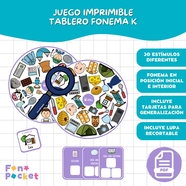 Juego tablero fonema /k/