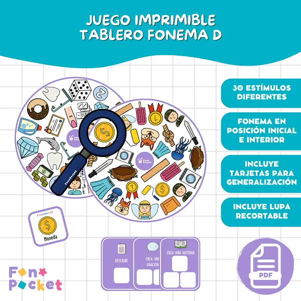 Juego tablero fonema /d/