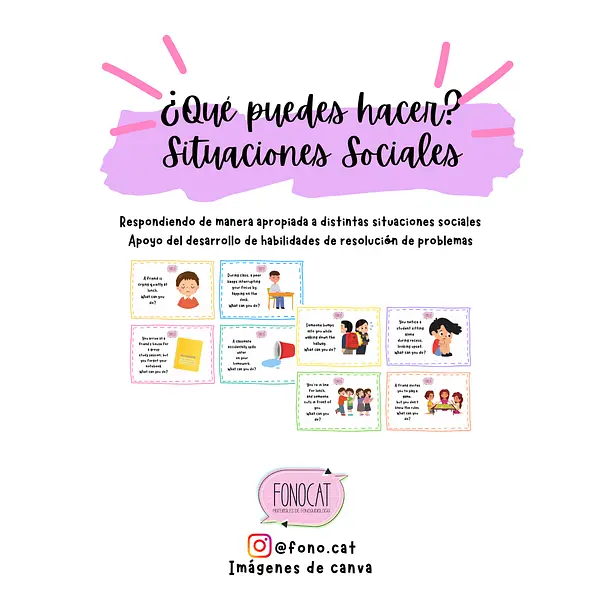 ¿Qué puedes hacer? (en distintas situaciones sociales)