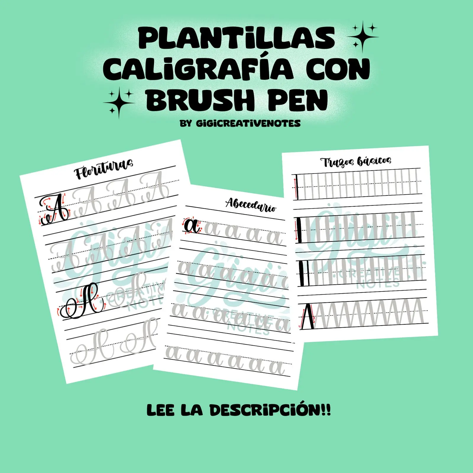 Plantillas Caligrafía con brush pen