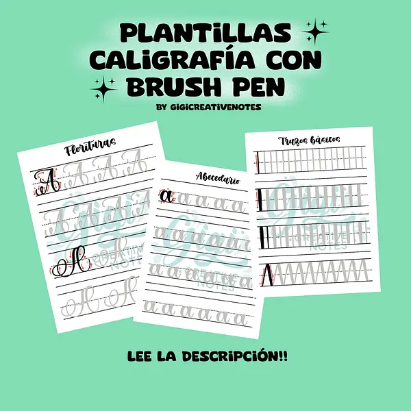 Plantillas Caligrafía con brush pen