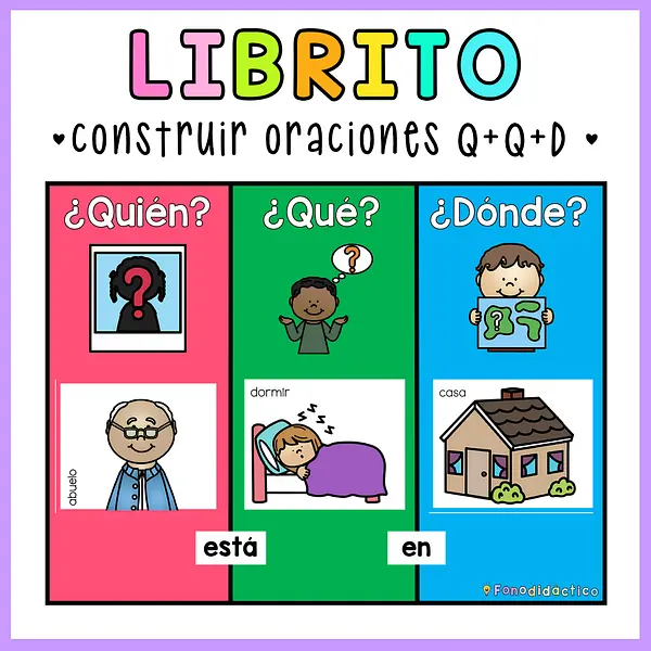 LIBRITO CONSTRUIR ORACIONES QUIÉN-QUÉ-DÓNDE