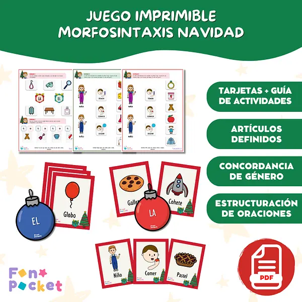 Juego Morfosintaxis 3 en 1 Edición Navidad