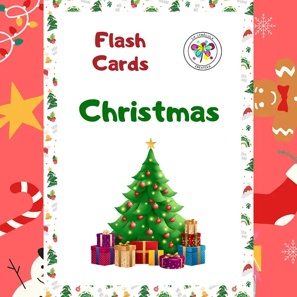 Flash Cards Christmas Characters December Color No Prep Cut