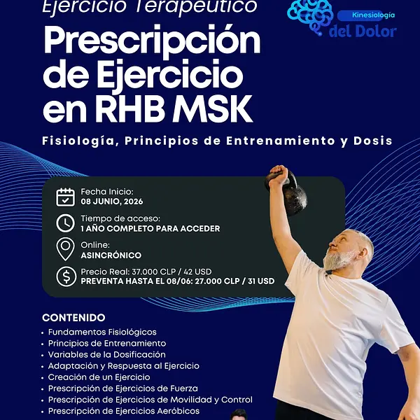 Curso 2 Prescripción de Ejercicio en Rehabilitación Musculoesquelética