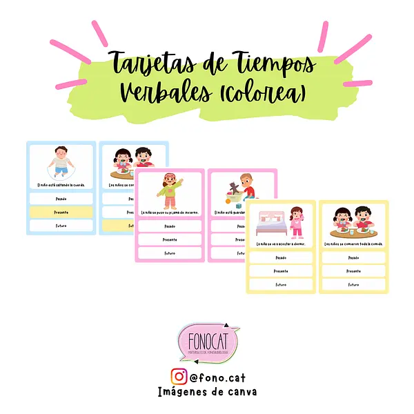 Tarjetas de Tiempos Verbales